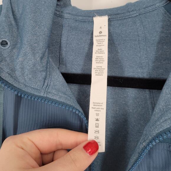 Lululemon Petrol Blue Rib Sleeve Dance Studio Jacket 4 - Picture 8 of 16
